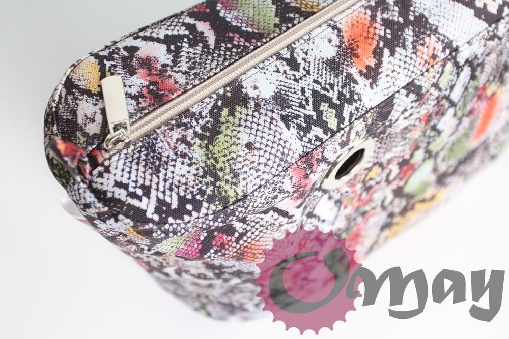 organizer OBAG URBAN MINI wąż brąz beż 2 kieszenie wkład VIP OMAY
