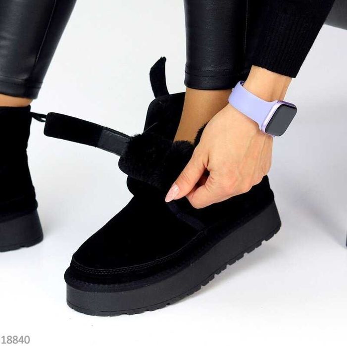 Уггі на липучках UCC, угги на липучках, угги платформа, сапоги 36-40р