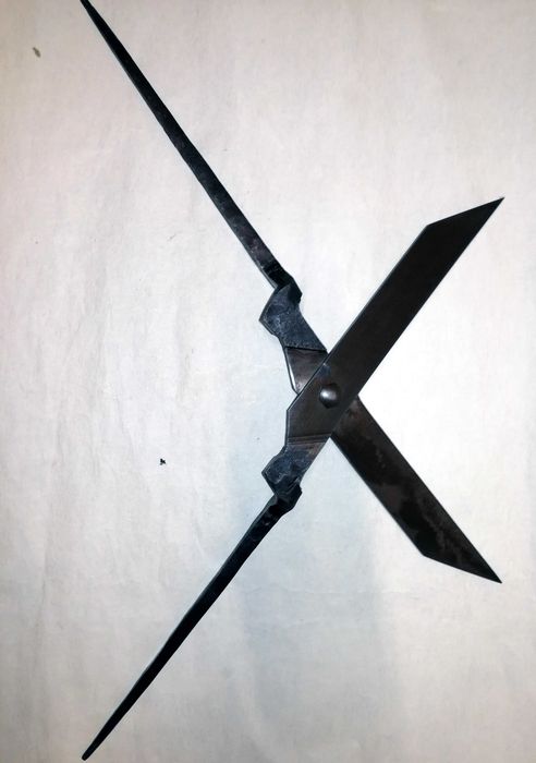Stare solidne duże kute nożyce - dł. całkowita 60 cm