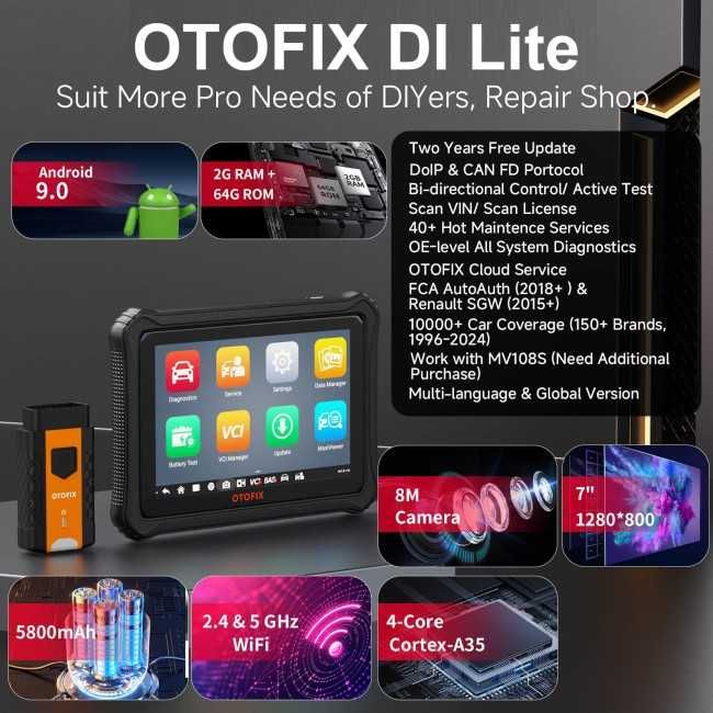 Autel OTOFIX D1 Lite Máquina Diagnóstico OBD +40 Funções (NOVO)