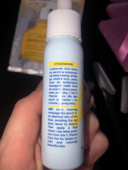 Zestaw maseczka serum wit C depilatory i puszki