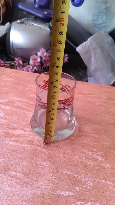 Мини вазочка - стакан, из плотного стекла