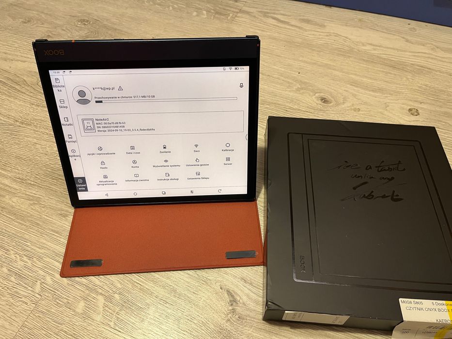 Onyx Boox Note Air 2, rysik + etui..