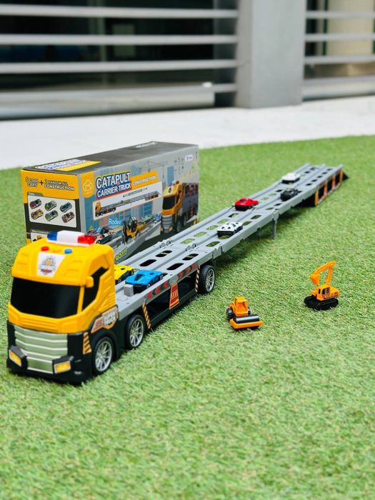 Трейлер-автовоз + великий трек+6 машинок