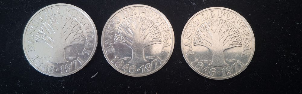 Moedas Portuguesas, 50$ escudos, 'Banco de Portugal - 1971', em prata