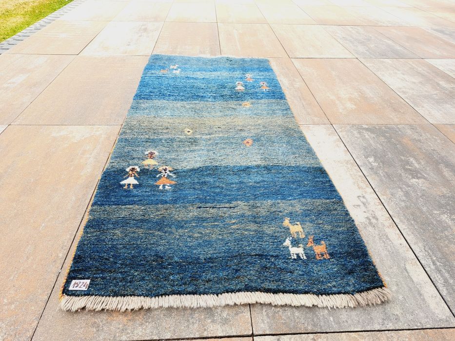 Piękny Perski Gabbeh 82x195 cm – Ręcznie Tkany Dywan z Iranu | Naturalna Wełna