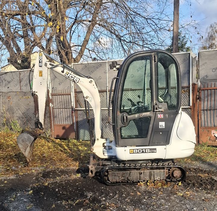 Minikoparka jcb 8018 11rok 3lyzki brutto transport