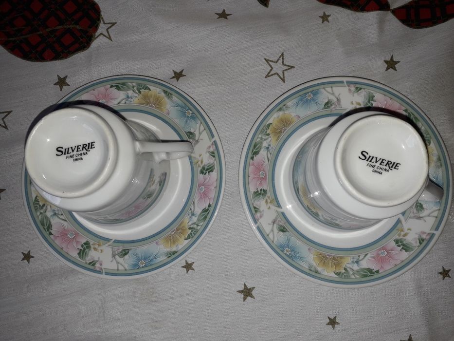 Incomplete tea/lunch cup sets, various patterns64584342148609121