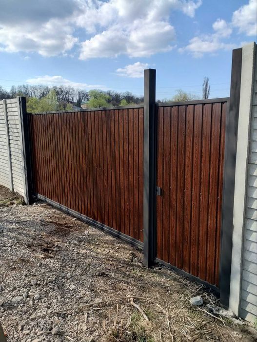 Відкатні ворота з Т профілю, Комплект воріт Звари Сам від виробника, В наявності