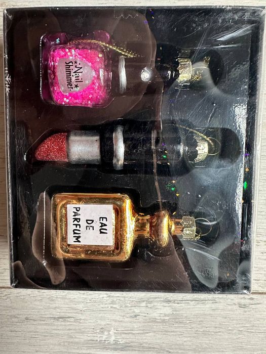 Подарунковий набір скляні ялинкові прикраси іграшки