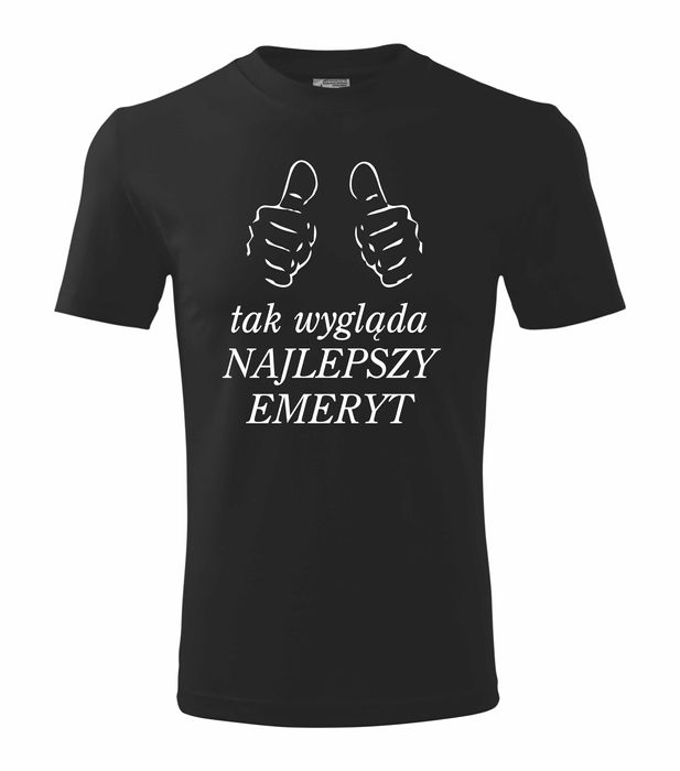 Koszulka z nadrukiem tak wygląda najlepszy emeryt