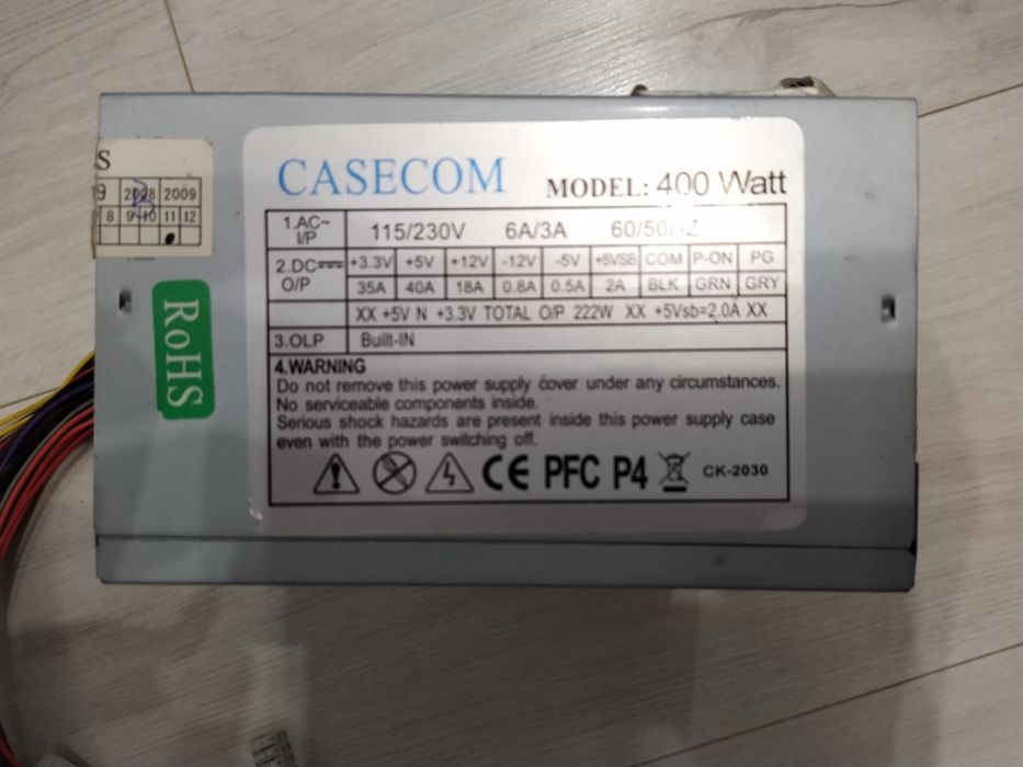 Zasilacz casecom 400w