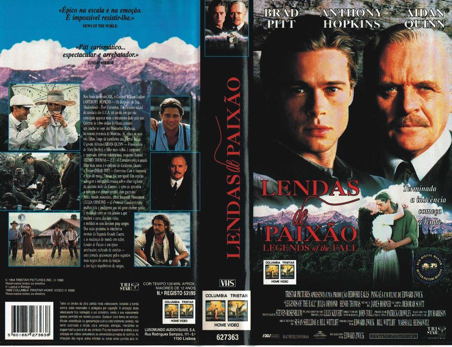 Lendas de paixão VHS