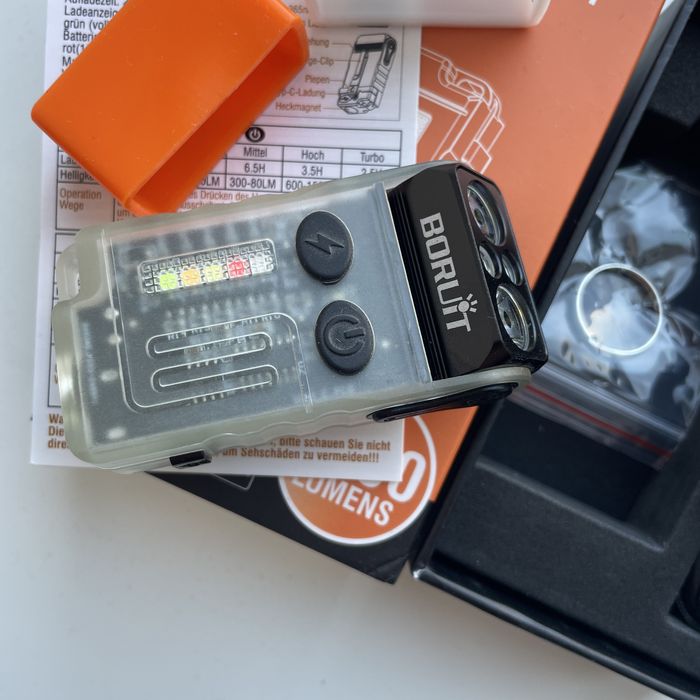 BORUIT V20-1 ультрафіолетовий EDC ліхтарик 1000 люмен IP67 USB-C