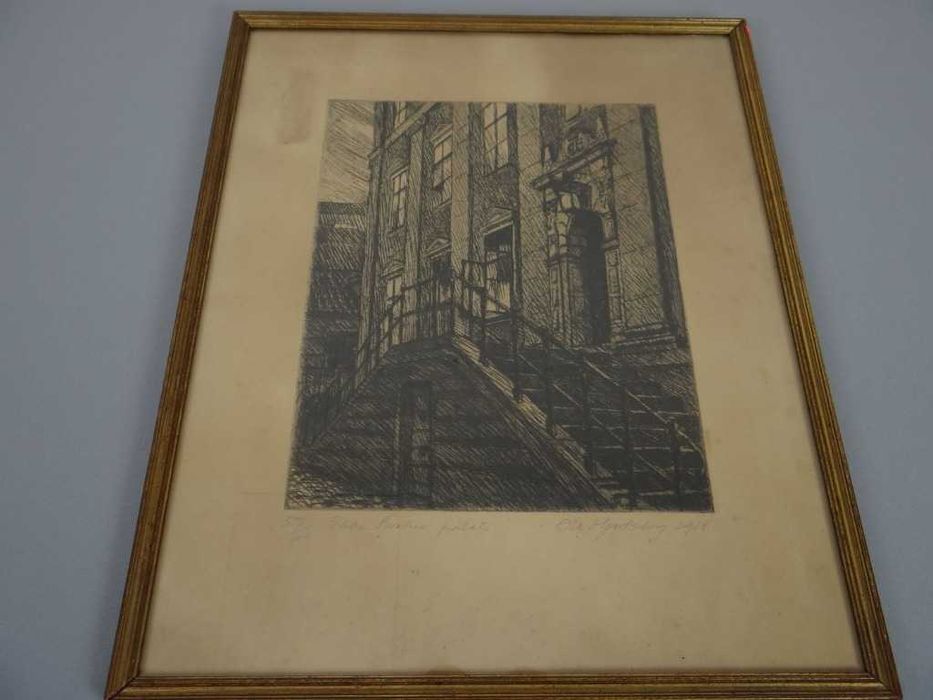 Obraz litografia 1918 r O.Hyndsburg