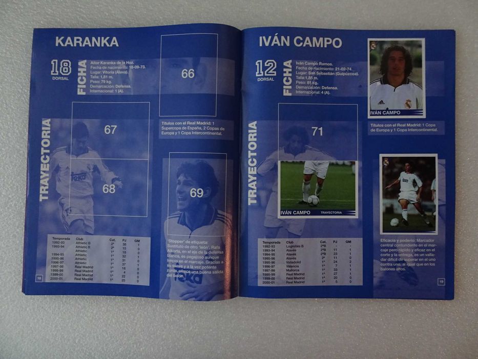 Caderneta de cromos de futebol Real Madrid - Panini (tem 61 cromos)