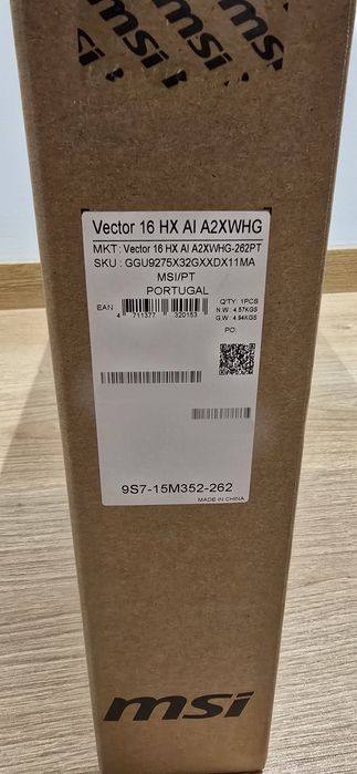 MSI Vector 16 HX Ultra 9 / RTX 5070 Ti / 32GB / NOVO SELADO