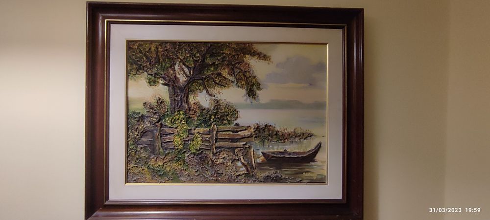 Pintura em alto relevo original