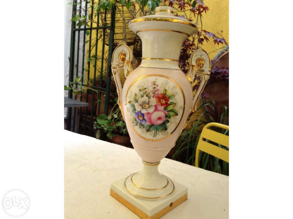 Antigo Pé Candeeiro Vista Alegre Porcelana