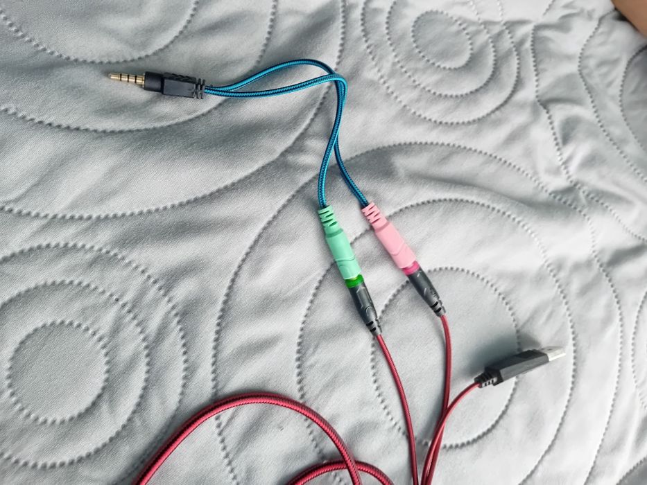 Gamingowe słuchawki przewodowe USB i typ C z mikrofonem