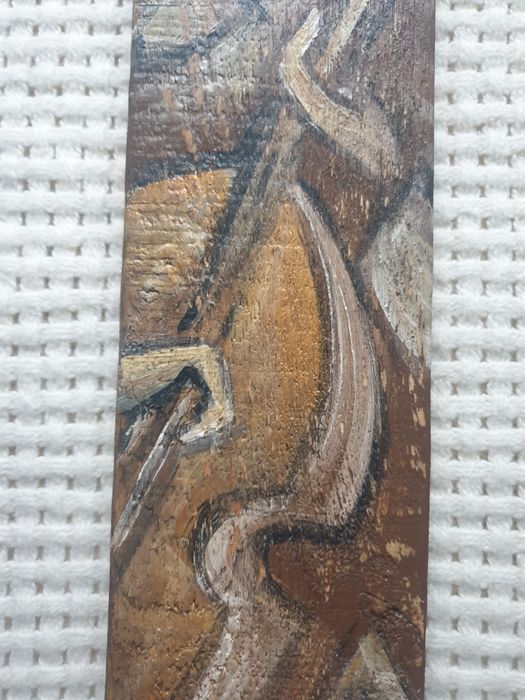 Anioł Spokoju obraz malowany ręcznie na drewnie desce rękodzieło