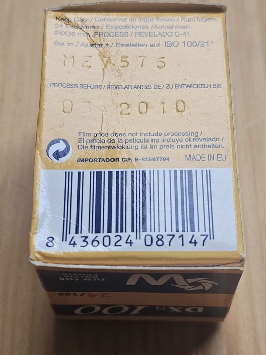 Películas Rolo fotografia 35 mm 24 EXP