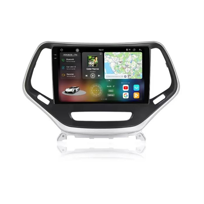 Штатна магнітола  6/128GB 360° для Jeep Cherokee QLED CarPlay