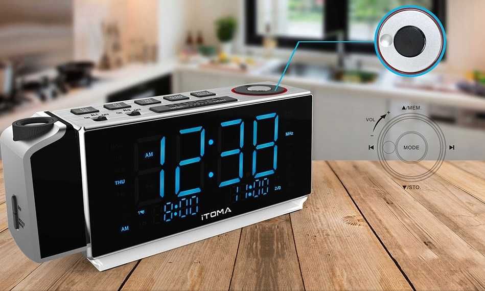 Radio sieciowe FM projektor z godziną iTOMA CKS509