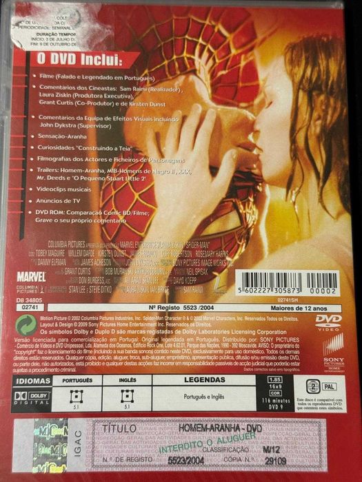 DVD do filme Homem Aranha [Novo]