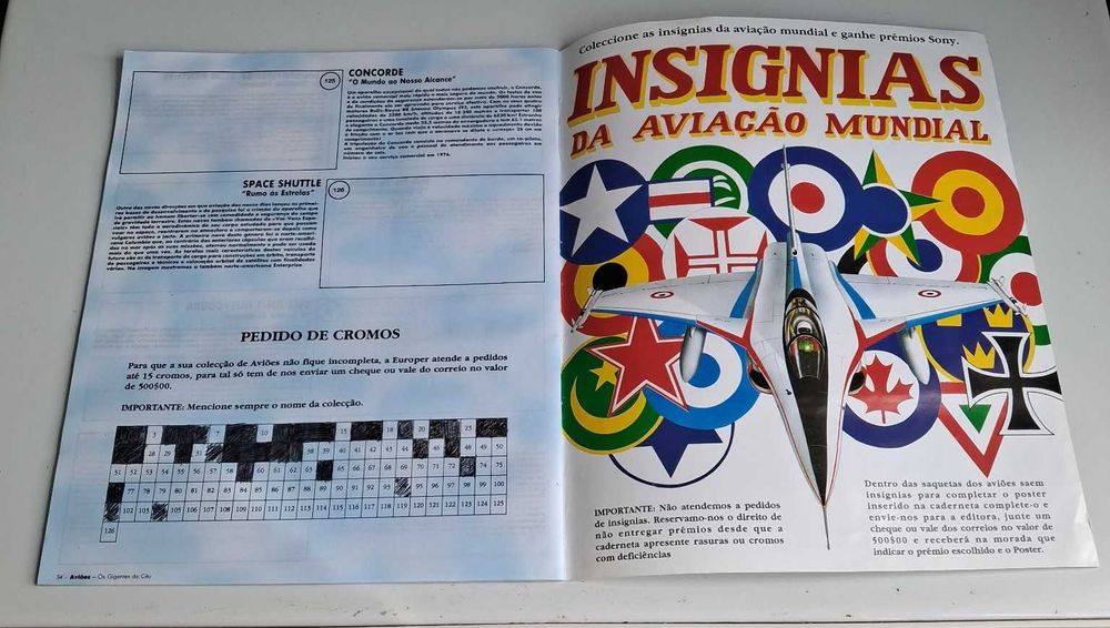 Caderneta: Aviões  e Insígnias da Aviação Mundial de 1993