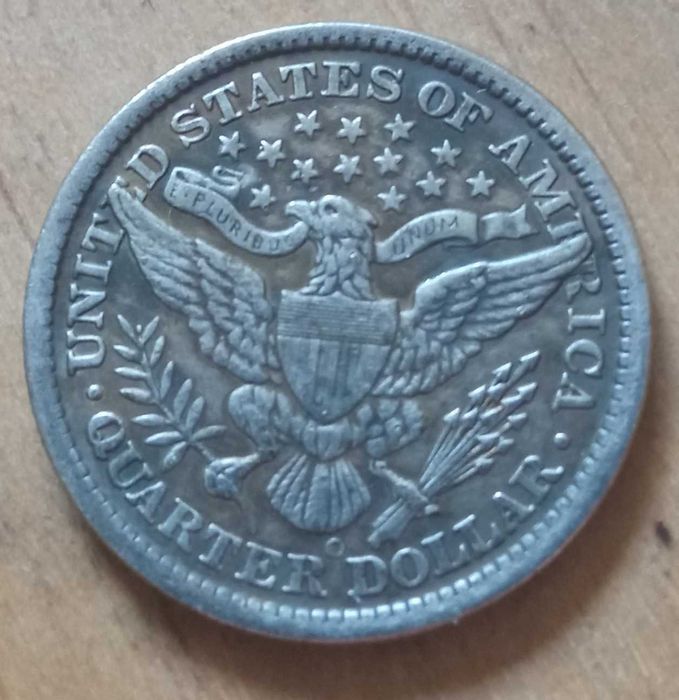 USA 1/4 dolara 1909 Barber Quarter