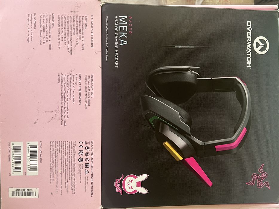 Наушники razer d.va overwatch косплей