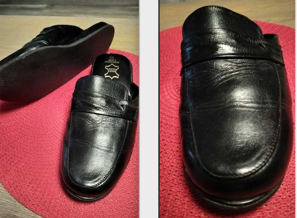 Капці чоловічі шкіряні, щльопанці, сабо