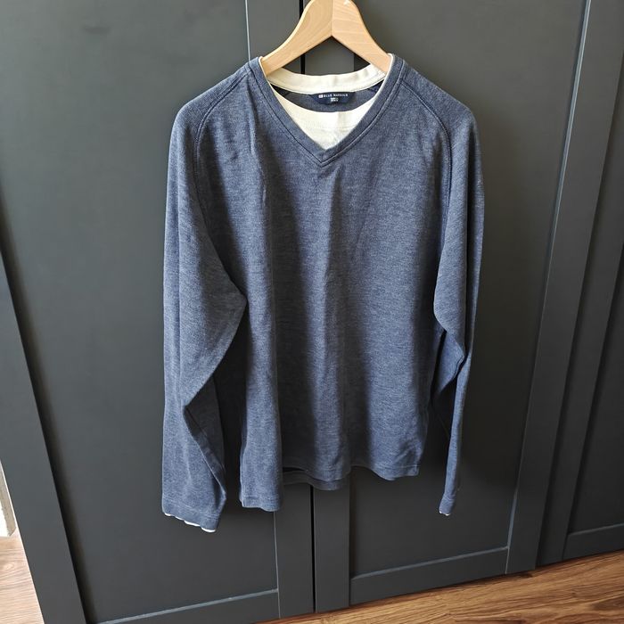 Bluzka sweterek prążkowana długim rękawem bawełna S M blue harbour