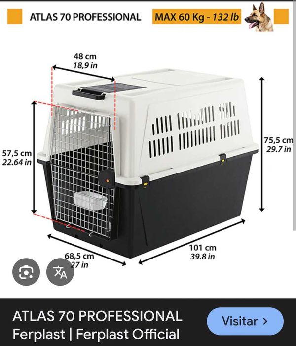 Caixa Transporte Animais XL