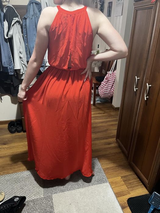Czerwona suknia h&m M-L