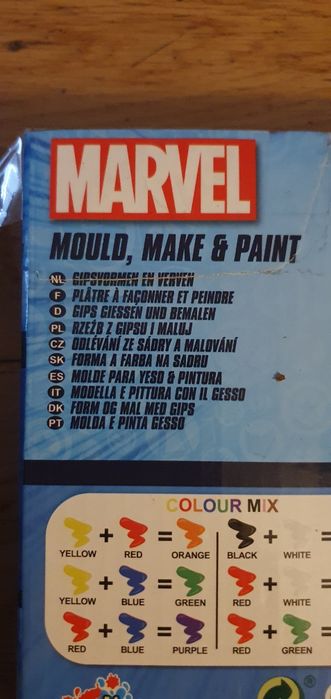 Marvel  zestaw  odlewy  gipsowe + farbki.. ZRÓB TO SAM