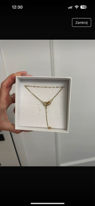 Naszyjnik podwójny stal nierdzewna