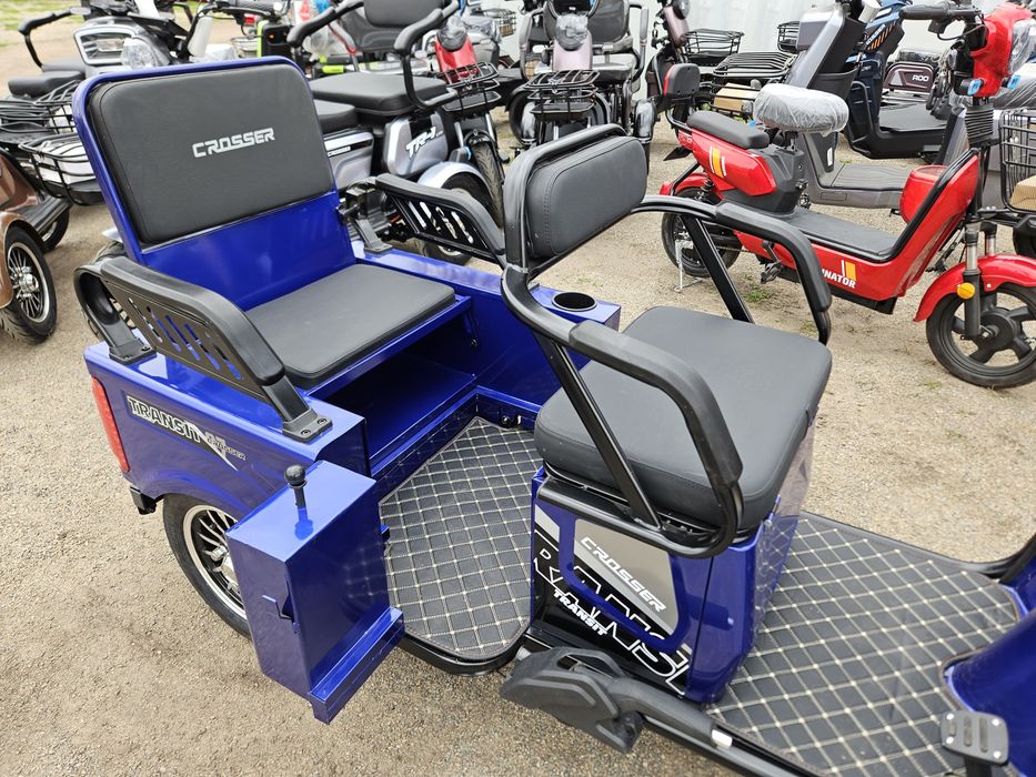 Электроскутер электротрицикл трехколесный dominator a9 crosser v3 cr21 tr1 tr5 электровелосипед стокмото литий V1 cargo с крышей V3 tr4 с кузовом