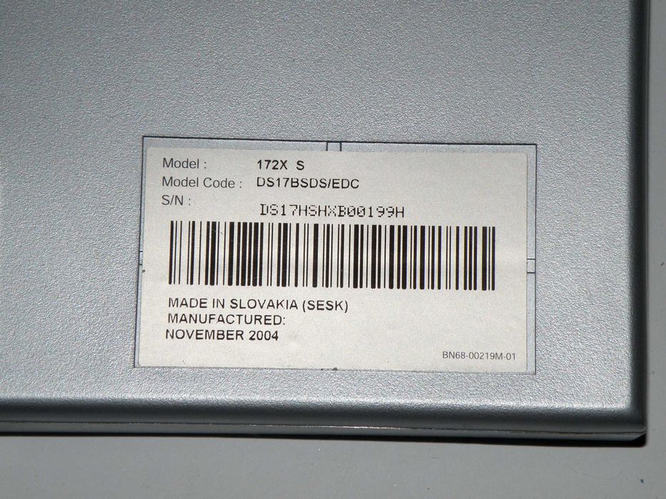 Samsung 172X S монитор неисправный, битая матрица