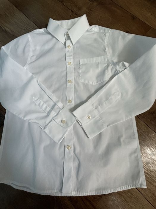 Біла сорочка на довгий рукав на хлопчика 11 років, зріст 146 бренд TU