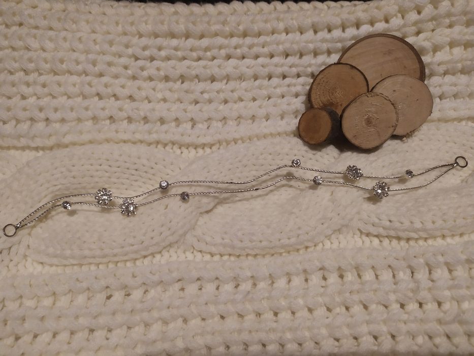 Opaska ozdoba doi włosów na studniówkę wesele srebro