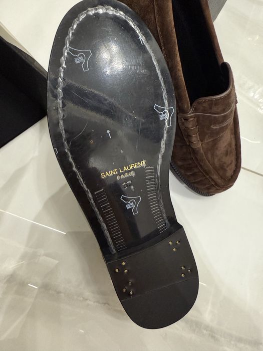 Mokasyny YSL Suede Brown