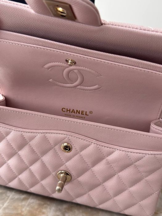 Сумка Chanel Classic Flap Small рожева люкс