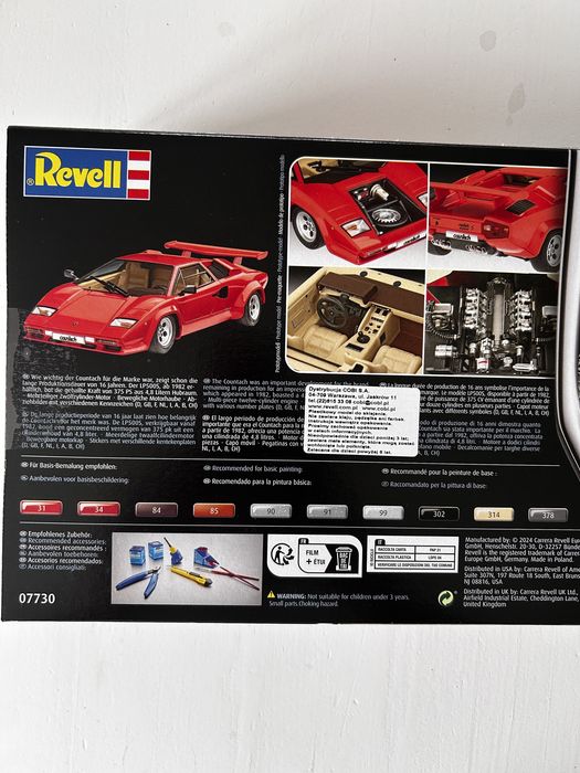 Samochód Lamborghini Countach LP500S model do sklejenia Revell 07730