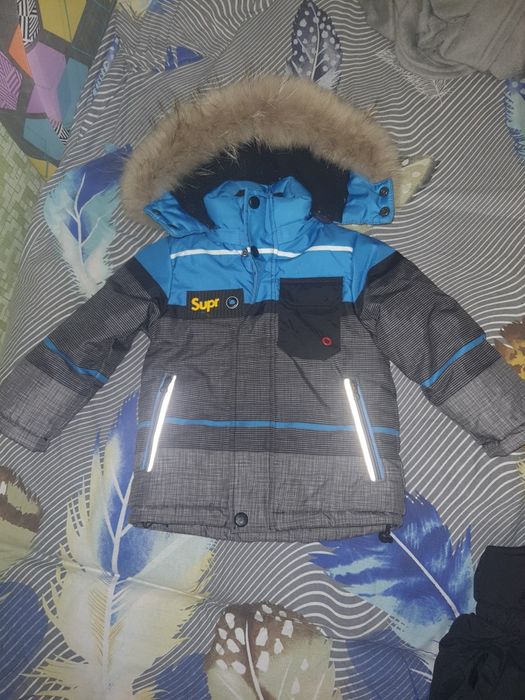 Дитячий зимовий термо комбінезон/костюм на 1-2 роки на хлопчика