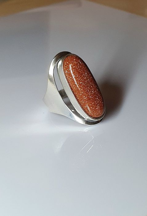 Pierścionek srebrny pr.925 piasek pustyni