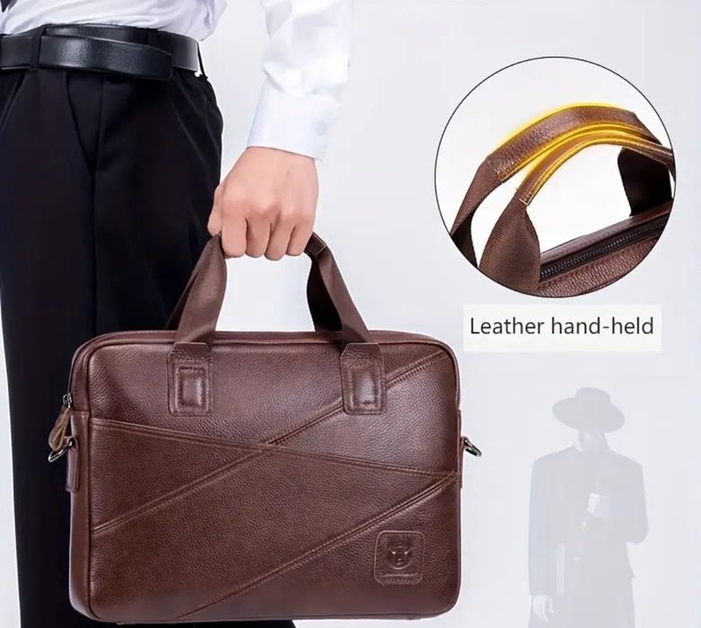 Сумка кожаная для ноутбука MakBook