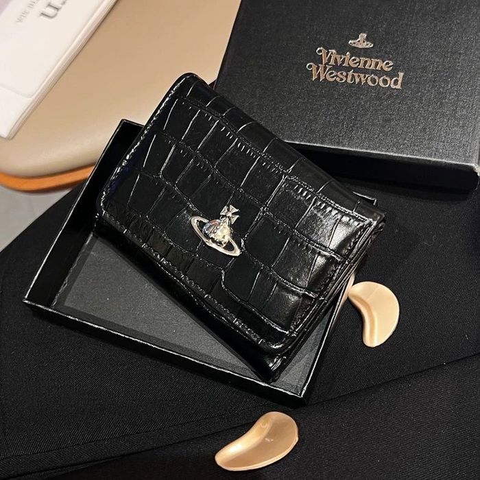Гаманець Вівене Вествуд жіночий Vivienne Westwood розкладний чорний кошелек вивене вествуд з коробкою женский