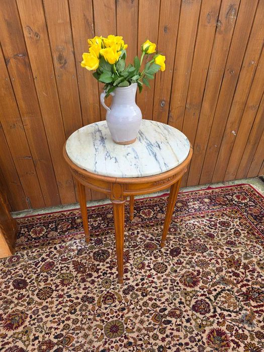 Stolik secesyjny z marmurem #2239 Stylowy Węgrów